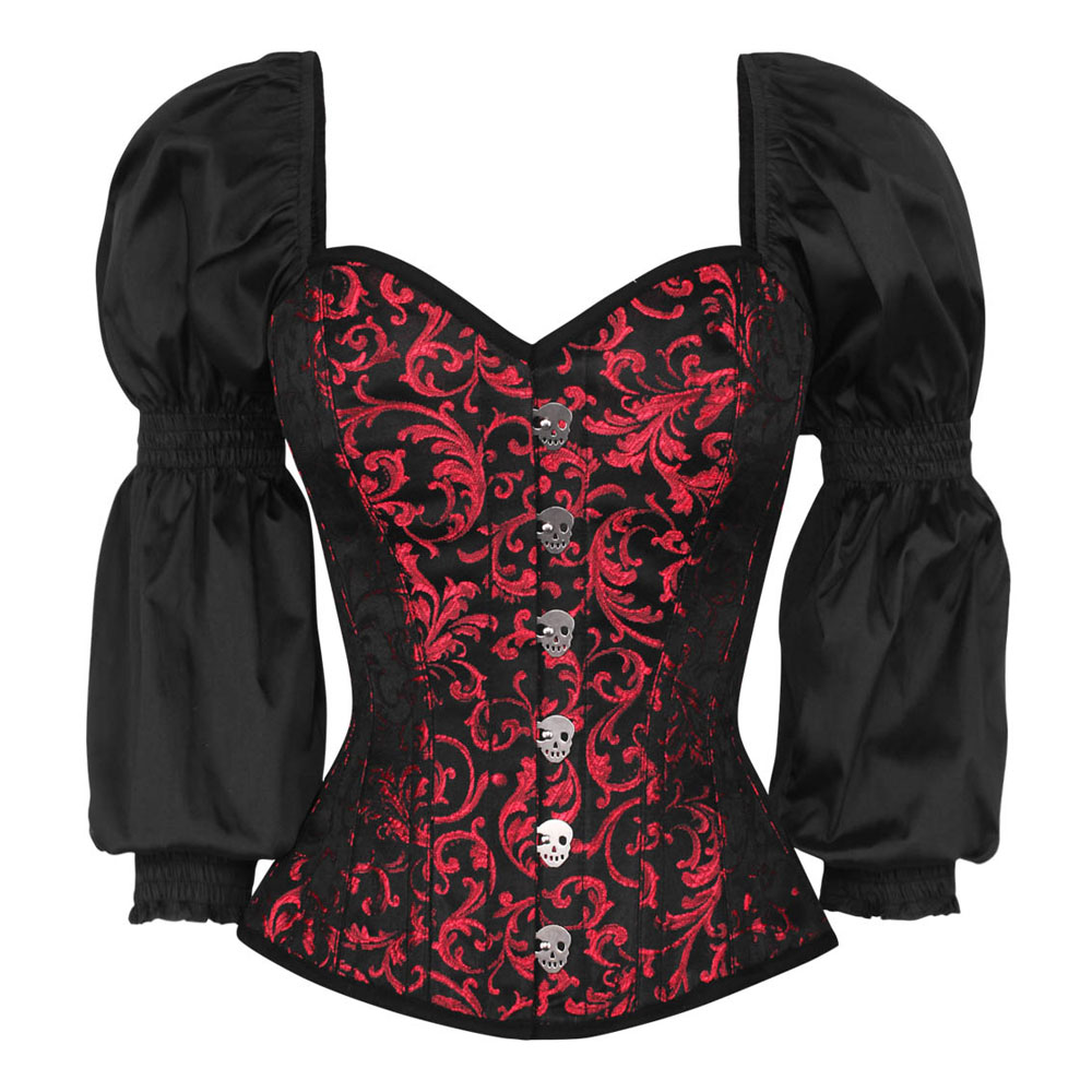 Attitude Corsets - Nahéniel survêtement corset - Rouge/Noir